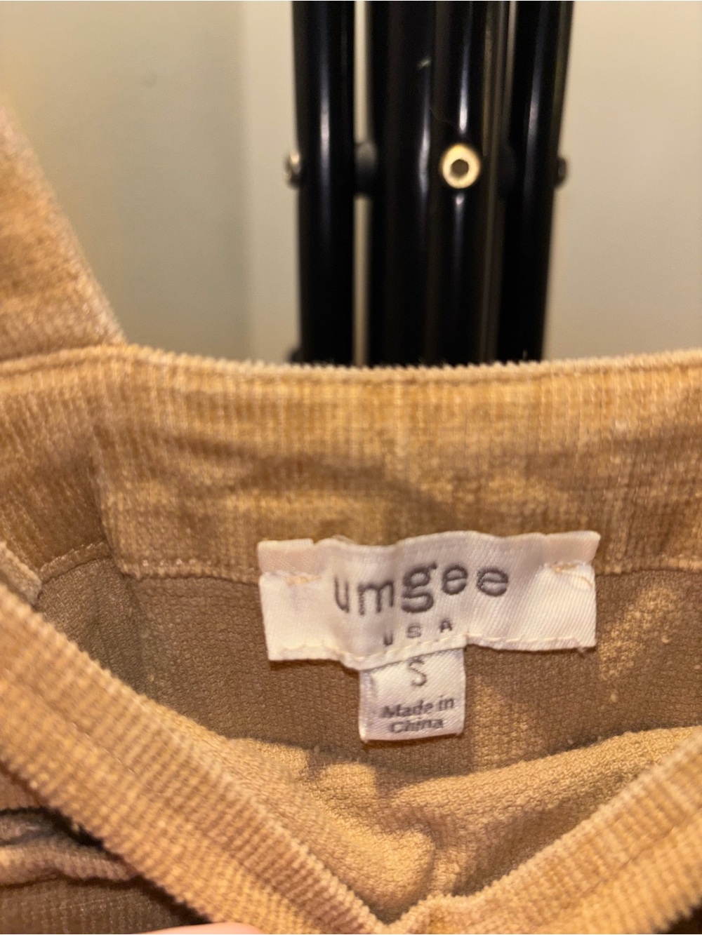 Umgee Tan Corduroy Women's Overalls - Picture 3 of 3